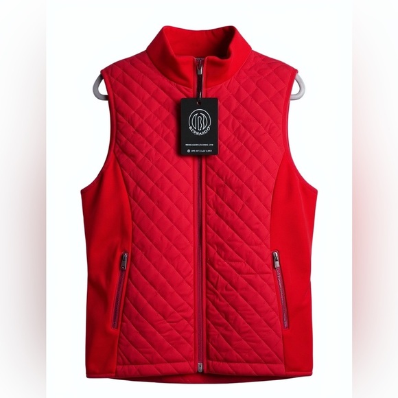 Bernardo Jackets & Blazers - Bernardo Women’s Red Quilted Puffer Vest Size L